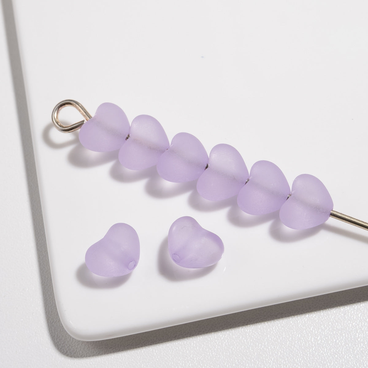Matte Heart Acrylic Beads 12mm Pastel Vibrant Colors 100pcs 8