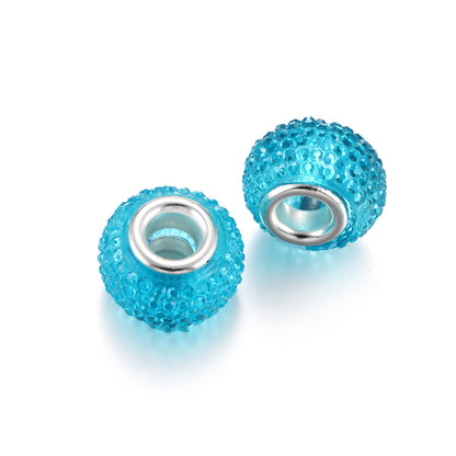 Bayberry Round Resin Beads 14mm Transparent Multicolor 100pcs 4