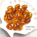 Vintage Elliptical Acrylic Beads 17mm Enamel Large Hole 200pcs 6