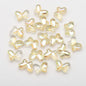 Butterfly Plated Transparent Glass Beads 10x14mm 20pcs 22