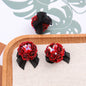 Flower Cluster Clay Beads 23mm Polymer Roses with Bow 5pcs 4