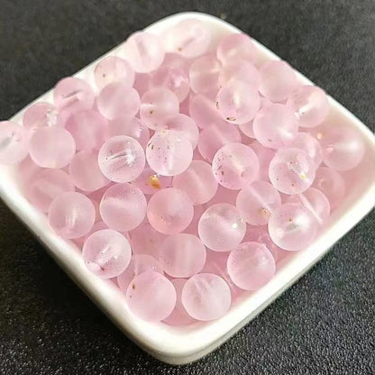 Frosted Round Glass Beads 8mm Pastel Matte Colors 50pcs 13