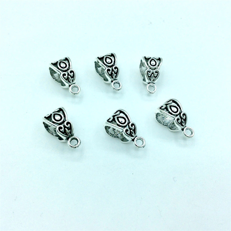 Alloy Bead-Hanger Spacer Beads Vintage Tibetan Style 100pcs 4