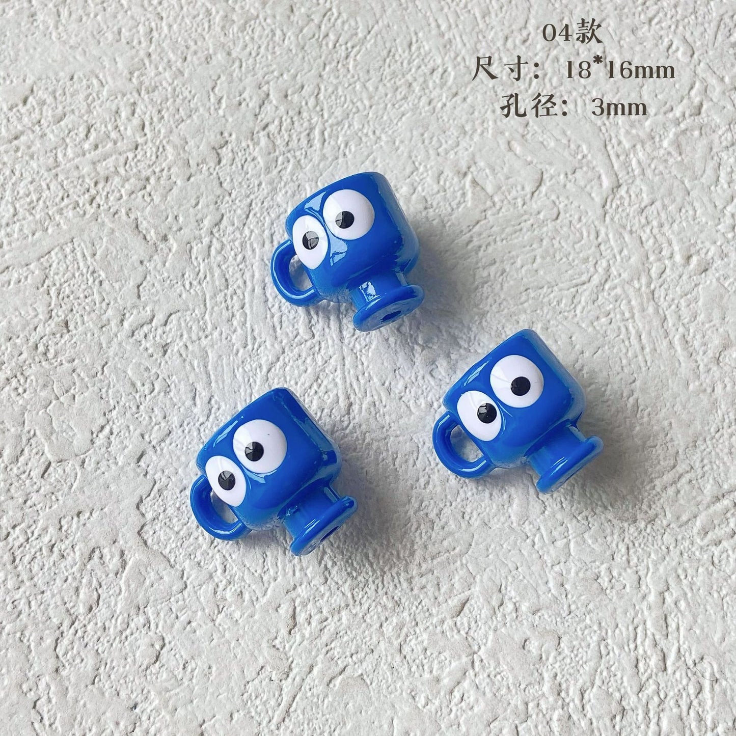 Personification Cup Acrylic Beads 18mm Enamel Glossy 6pcs 6