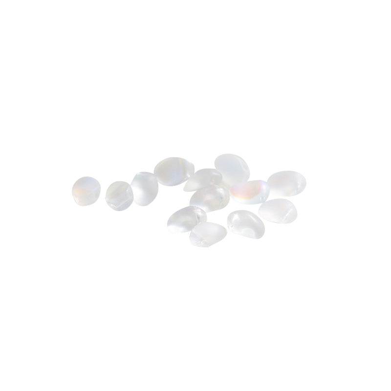 Transparent Czech Glass Petal Beads 6x8mm Soft Pastel Iridescent 100pcs 5