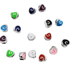 Heart Enamel CCB Plastic Acrylic Beads 12mm Colorful Mixed 50pcs 5
