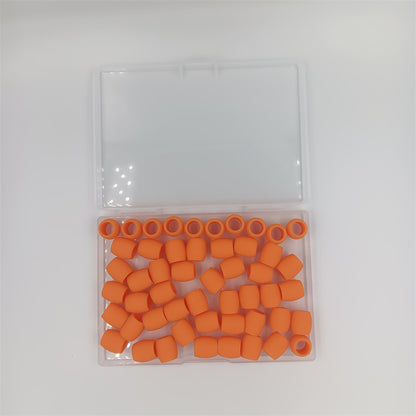 Silicone Hair Beads Pony Beads Dreadlock Colorful Mixed 50pcs 12