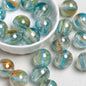 Glitter Cosmos Resin Beads 16mm Round Sparkle Mixed Colors 10pcs 15