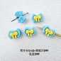 Bow Metal Beads 14mm 16mm Baking Painted Two-Color Alloy 10pcs 12