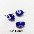 Lampwork Glass Beads Multi Shaped Evil Eye Handmade Blue Black 10pcs 6