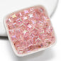 Clear Cubic Acrylic Beads 8mm Faceted Pastel Square 30pcs 9