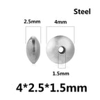 Stainless Steel UFO Spacer Beads 4-8mm Polished 100pcs 6