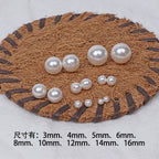 Pearl Round Glass Beads 3-16mm Imitation Ivory Smooth 50pcs 2