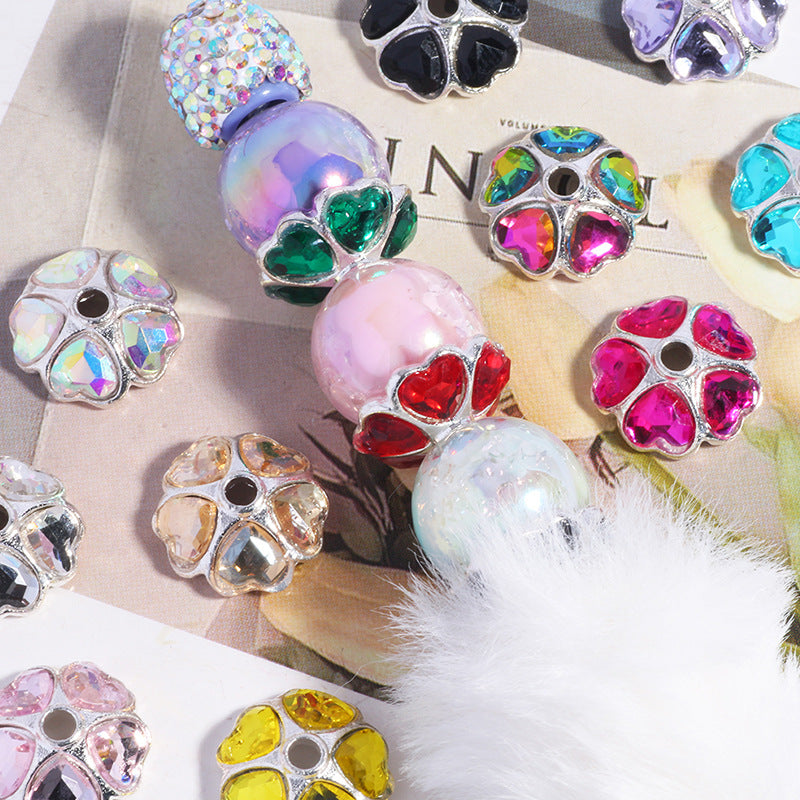 Alloy Flower Bead Caps 15mm Iridescent 10pcs 3