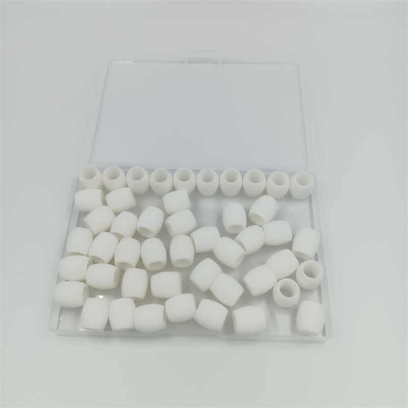 Silicone Hair Beads Pony Beads Dreadlock Colorful Mixed 50pcs 10
