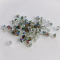 Geometric Square Glass Beads 5mm Transparent Perforated 10pcs 8