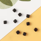Square Acrylic Beads 3mm Black Matte CCB Plastic 200pcs