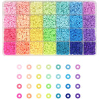 Heishi Clay Beads 6mm Rainbow Colors Polymer 1box 4200pcs