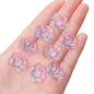 Lotus Transparent Glass Beads 16x21mm Pastel Colors 5pcs 7