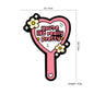 Silicone Focal Beads Double Sided Heart Mirror with Floral Accents 20pcs 2