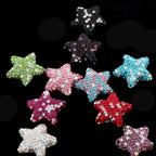Rhinestone Star Clay Beads 25mm Colorful Sparkle 6pcs 4