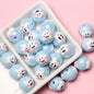 Hand Painted Bear Acrylic Beads 16mm Glossy Single Piece 2