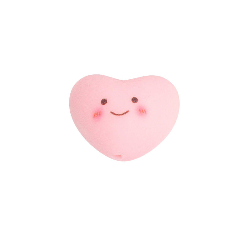 Painted Star and Heart Acrylic Beads 23mm Pastel Matte 50pcs 8