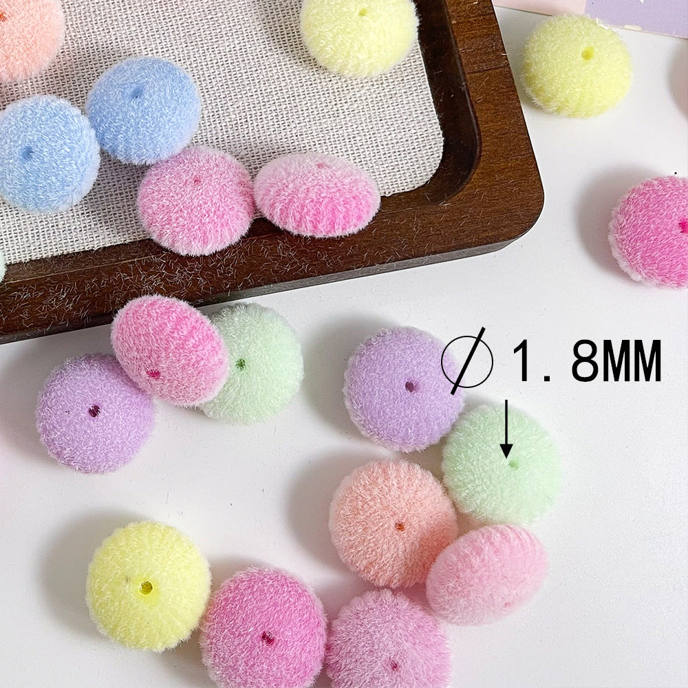 Acrylic Wheel Shape Spacer Beads 22mm Flocked 50pcs 4