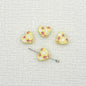 Heart Metal Beads 12mm Baking Painted Puzzle Pattern Enamel 10pcs 8