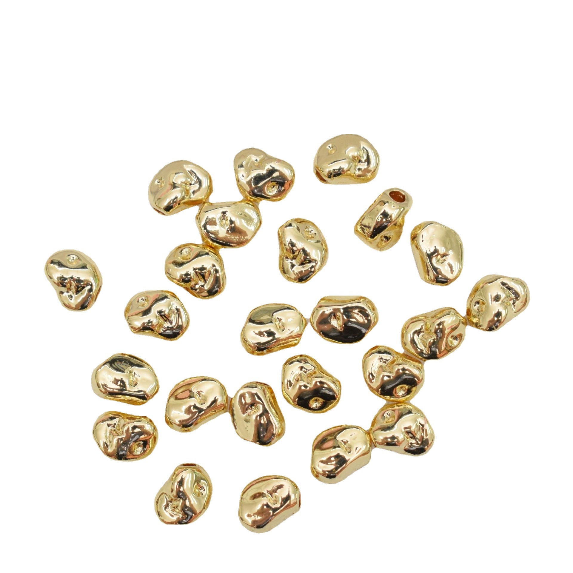 Alloy Irregular Spacer Beads 8mm Tibetan Style 50pcs 4