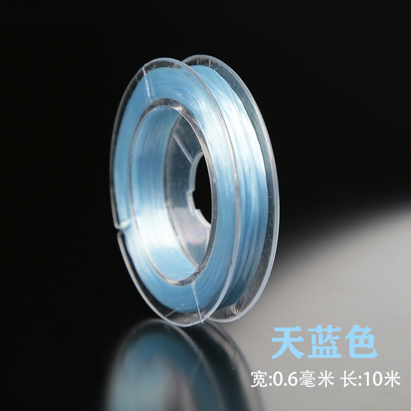 Flat Elastic Spandex Thread 0.6mm Diameter Clear Case 100m 11