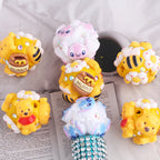 Embellished Bubblegum Beads 17mm Winnie & Stitc Polymer Clay 5pcs 3
