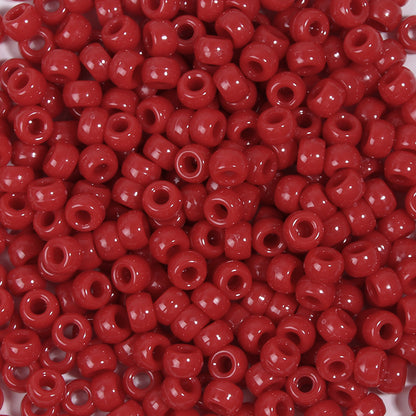Multicolor Pony Beads Acrylic 9mm Smooth Finish 100pcs 25