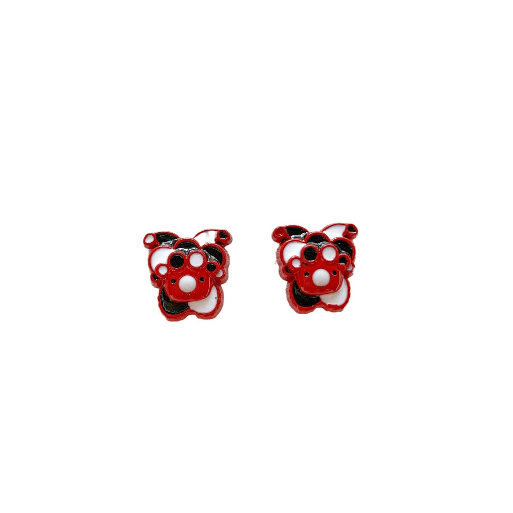 Candy Clown Metal Beads Colorful Painted Alloy 10pcs 4
