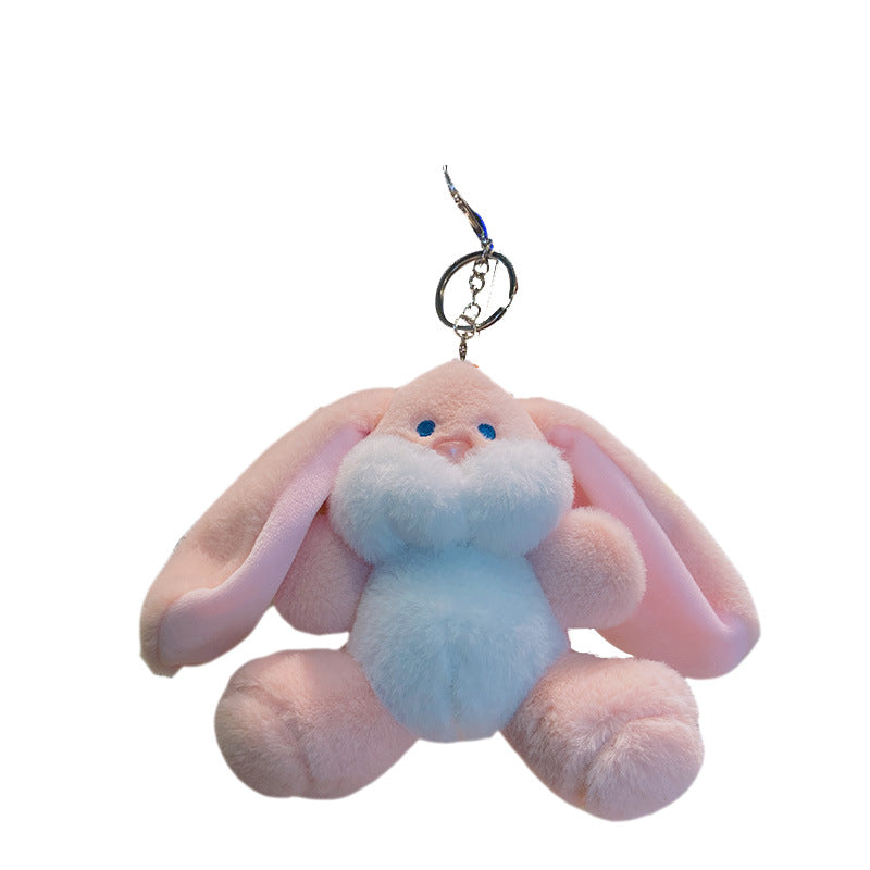 Plush Rabbit Couple Keychain Soft Pastel Bunny Charm 5