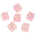 Transparent Square Acrylic Beads 16mm Colorful Bubbly Texture 50pcs 6