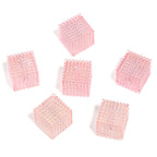 Transparent Square Acrylic Beads 16mm Colorful Bubbly Texture 50pcs 6