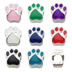 Bear Paw Metal Beads 10mm Enamel Zinc Alloy 20pcs