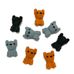 Silicone 3D Focal Beads Puppy Playful Pup Faces Vibrant Colors 20pcs 4