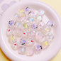 Clear Square Acrylic Beads 14mm Sanrio Cartoon Designs 10pcs 11