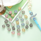Bubblegum Oval Rhinestone Beads 16mm Chunky Acrylic 10pcs