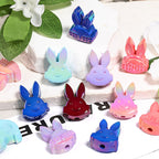 UV Plating Rabbit Acrylic Beads 24x18mm Punk Glossy Mixed 50pcs 4