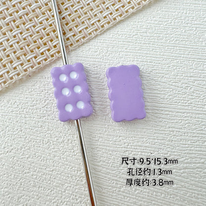 Baking Painted Cookies and Twisted Bow Metal Beads 15mm 21mm 20pcs 10