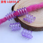 Spring Shaped Acrylic Beads 12x18mm Colorful Transparent Plastic 100pcs 10