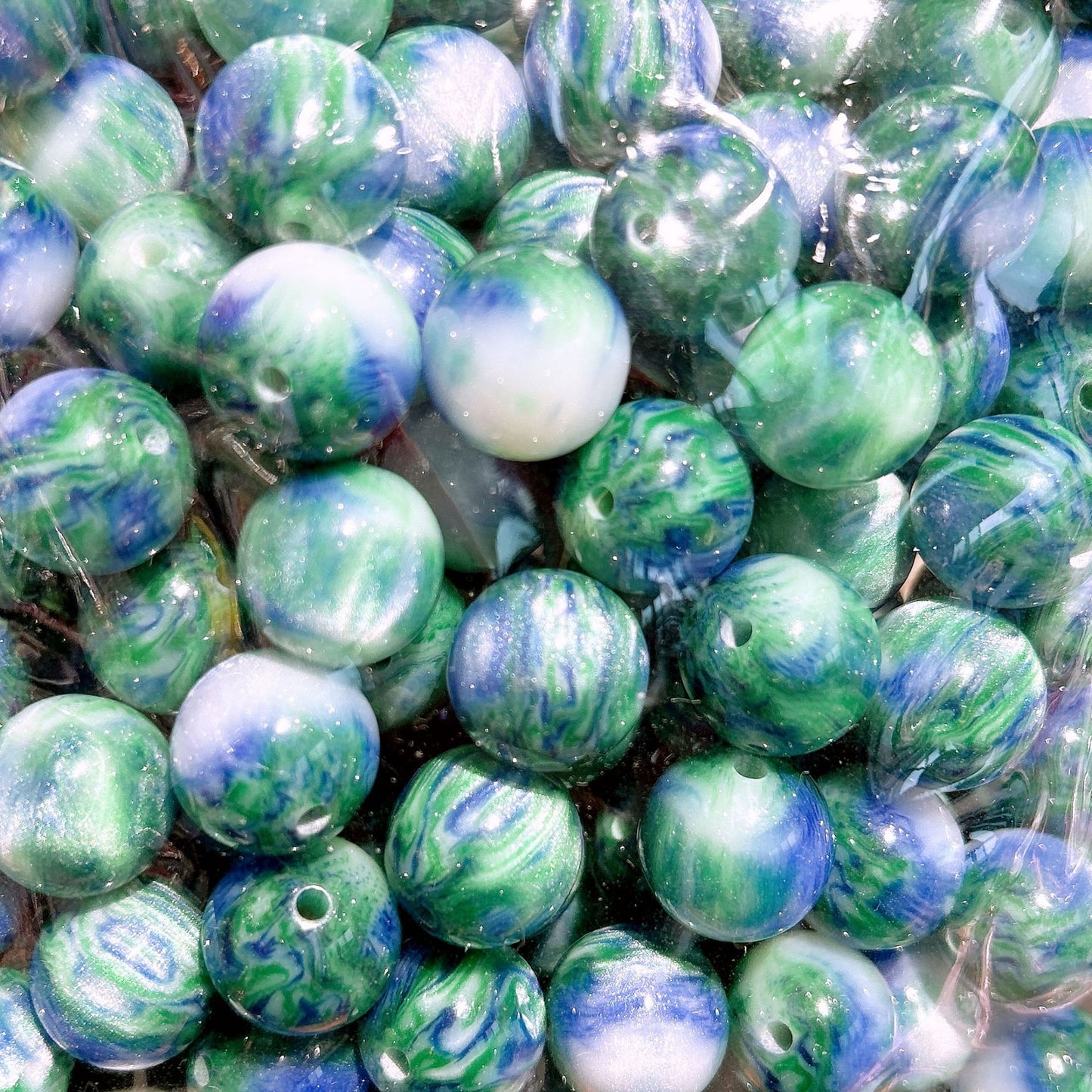 Milky Way Resin Beads 16mm Gradient Multicolor 100pcs 8