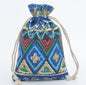 Cotton Linen Drawstring Pouches 10x14cm Animal and Botanical Prints 2pcs 9