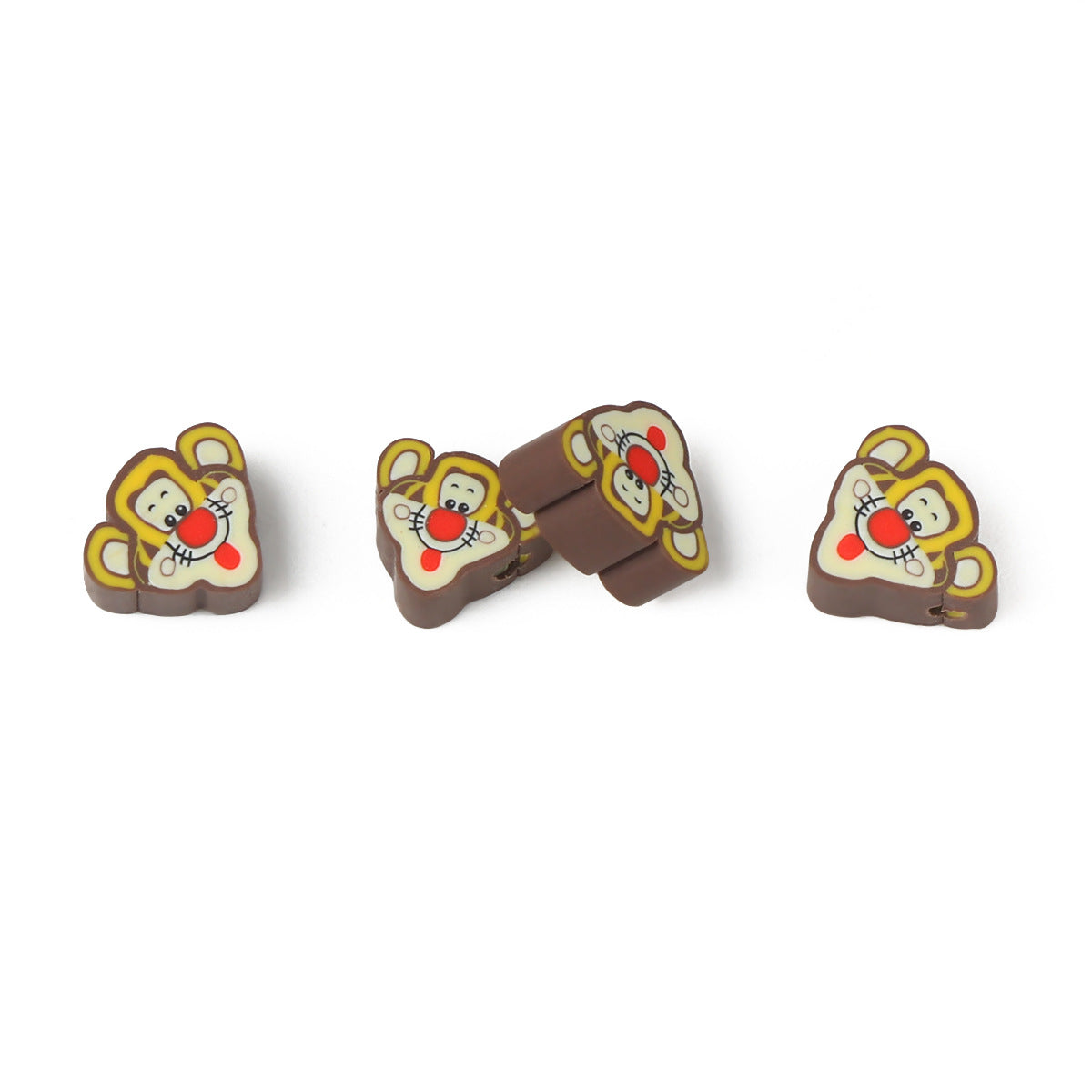 Cartoon Tigger Clay Beads 10mm Polymer Character Shape 200pcs 5
