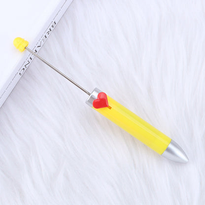 Beadable Pen Colorful Heart Accent 155mm Diameter 14mm Weight 11g 8