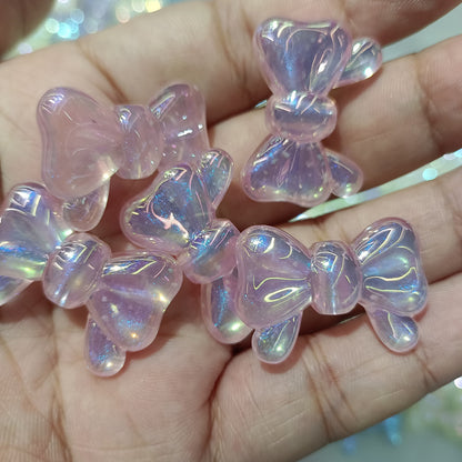 Glow Bow Acrylic Beads 20x29mm Glow In The Dark Powder 100pcs 3