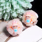 Embellished Bubblegum Beads 20mm Labub Rose Cluster Polymer Clay 5pcs 7